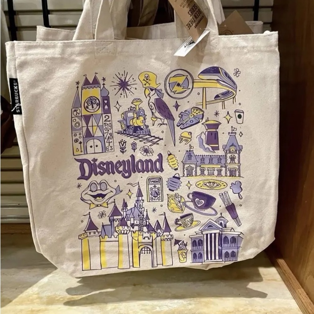 Disneyland Resort Starbucks 2022 Been There Series Canvas Tote Bag